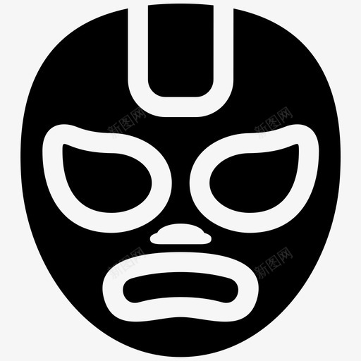 摔跤facefight图标svg_新图网 https://ixintu.com Mexico face fight mask ring wrestle 摔跤