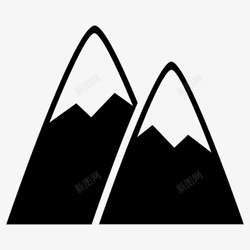 山风景山脉图标svg_新图网 https://ixintu.com 山 山脉 雪 风景