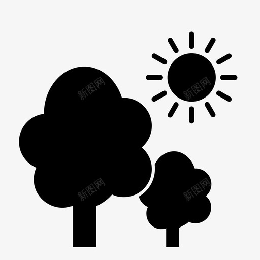 室外环境自然图标svg_新图网 https://ixintu.com 公园 室外 户外 树木 环境 自然 阳光