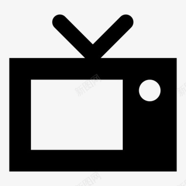 电视电视频道流媒体图标图标
