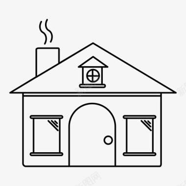 房子住所烟囱图标图标