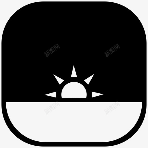 日落晚餐地平线图标svg_新图网 https://ixintu.com 地平线 日出 日落 晚餐