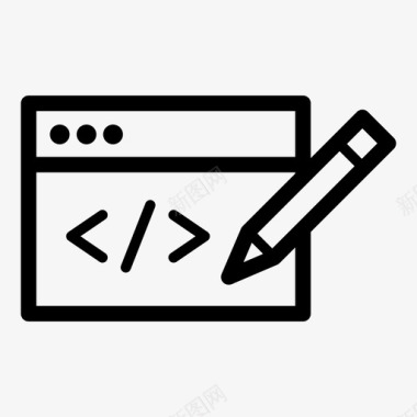 编辑代码web应用程序编程图标图标