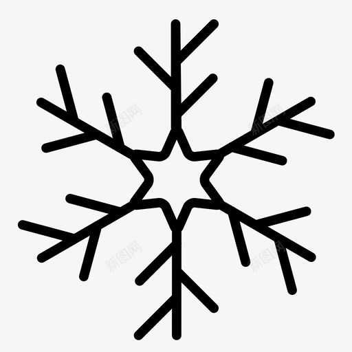 雪花冷冻图标svg_新图网 https://ixintu.com 冬天 冰 冷 冻 雪 雪花