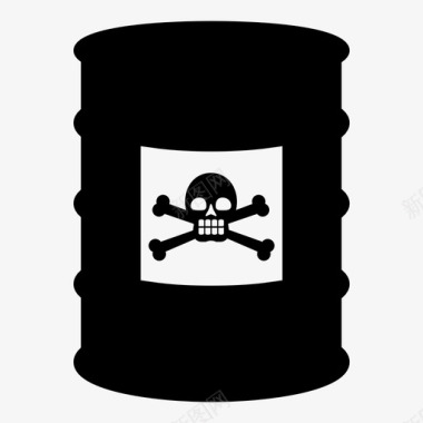 有毒废物桶生物危害图标图标