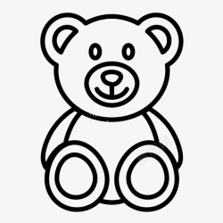 毛绒玩具图标泰迪熊可爱毛绒玩具图标高清图片