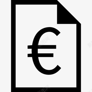 欧元钞票货币纸币图标图标