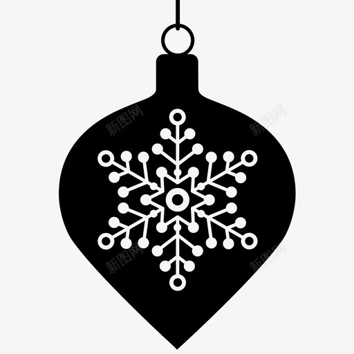 装饰品圣诞节假日图标svg_新图网 https://ixintu.com 假日 圣诞节 树 装饰品 雪花