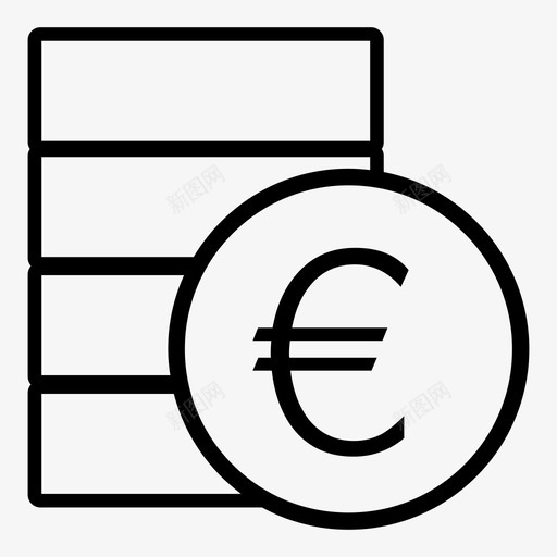 钞票美分欧元图标svg_新图网 https://ixintu.com 收据 欧元 纸张 美分 货币 钞票