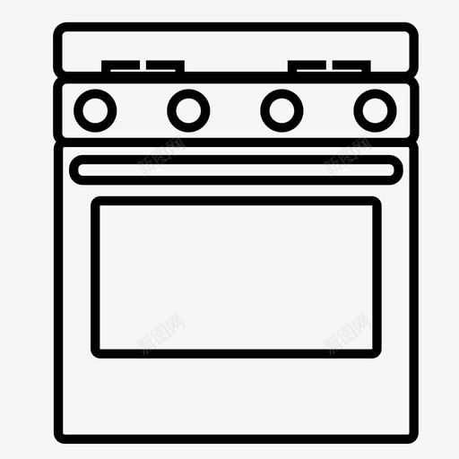 烤箱电器厨师图标svg_新图网 https://ixintu.com 厨师 厨房 炉子 烤箱 电器
