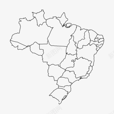 巴西制图学国家图标图标