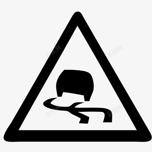 滑路转弯街道图标svg_新图网 https://ixintu.com 危险 小心 汽车 滑行 滑路 碰撞 街道 转弯