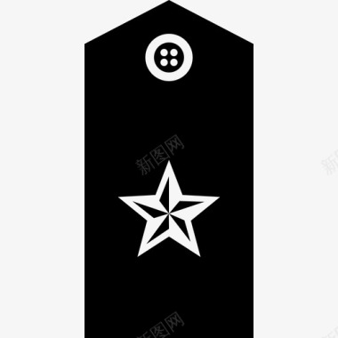 军衔星肩带图标图标
