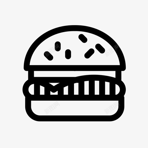 汉堡包包子芝士汉堡图标svg_新图网 https://ixintu.com 包子 包子女孩 吃 垃圾食品 快餐 汉堡包 芝士汉堡 零食 餐食