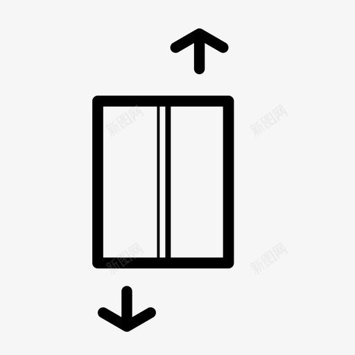 电梯箭头建筑图标svg_新图网 https://ixintu.com 向上 向下 建筑 电梯 箭头