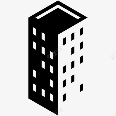 建筑城市高层建筑房屋摩天大楼图标图标