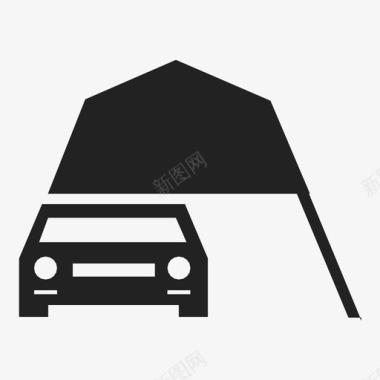 空中露营雨篷汽车图标图标