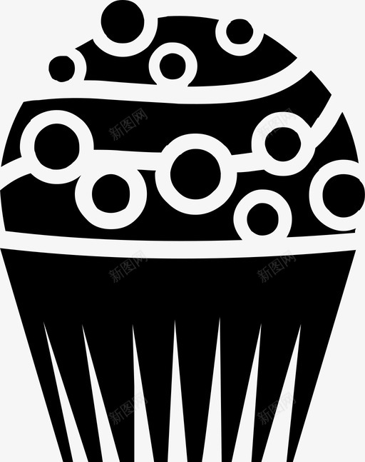纸杯蛋糕面包房甜点图标svg_新图网 https://ixintu.com 松饼 款待 甜点 甜食 糖霜 纸杯蛋糕 面包房 食物
