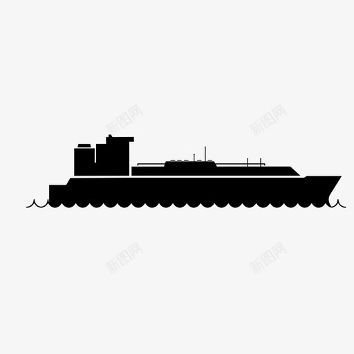 船煤气油轮图标svg_新图网 https://ixintu.com 水 油轮 海洋 煤气 船 运输