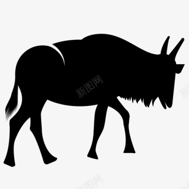 牛羚非洲水牛图标图标