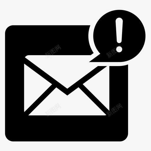电子邮件文本提醒图标svg_新图网 https://ixintu.com 信件 信封 提醒 收件箱 文本 未读 电子邮件 警报 通知 邮件