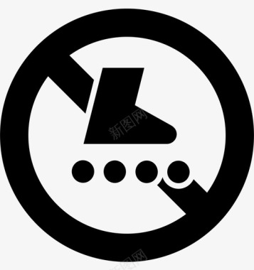 禁止溜冰运动禁止图标图标