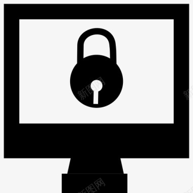锁定计算机安全密码图标图标