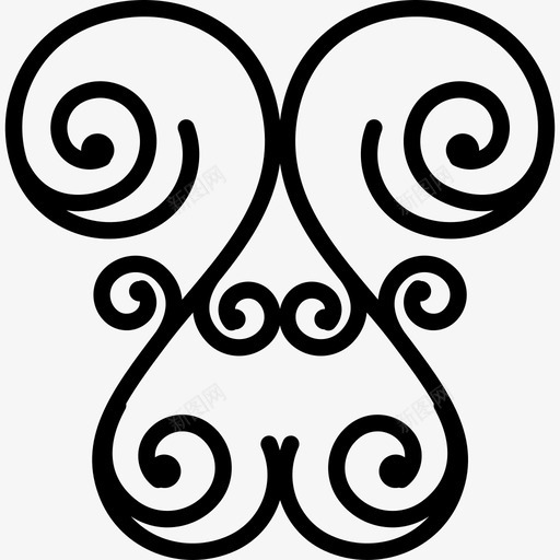 花卉螺旋对称形状花卉图标svg_新图网 https://ixintu.com 形状 花卉螺旋对称设计 花卉设计