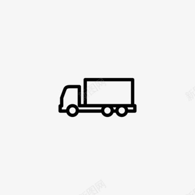 卡车极简主义运输方式图标图标