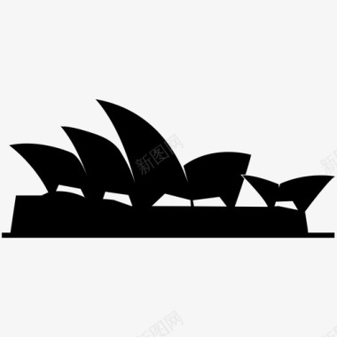悉尼歌剧院建筑艺术图标图标