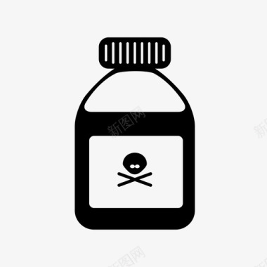 毒药瓶子死亡图标图标