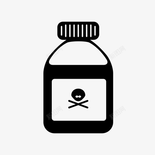 毒药瓶子死亡图标svg_新图网 https://ixintu.com 有毒 死亡 毒药 瓶子
