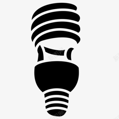 荧光灯泡能源家用图标图标