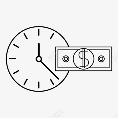 时间就是金钱时间成本计时器图标图标