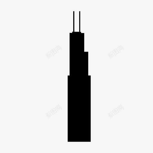 西尔斯大厦高楼摩天大楼图标svg_新图网 https://ixintu.com 地标 威利斯大厦 摩天大楼 纪念碑 芝加哥 西尔斯大厦 高层建筑 高楼