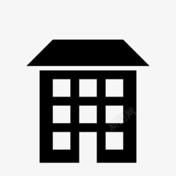 四层加厚icon建筑结构办公室图标高清图片