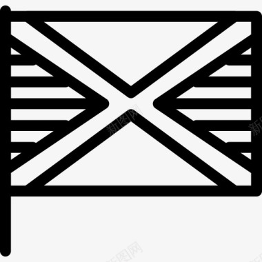 国旗标志线牙买加图标图标