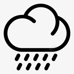 中雨图标雨天气预报下雨天气图标高清图片