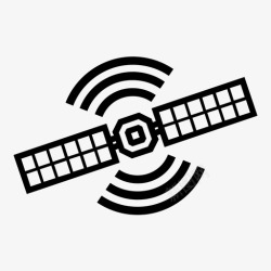 传输系统卫星发射机卫星传输图标高清图片
