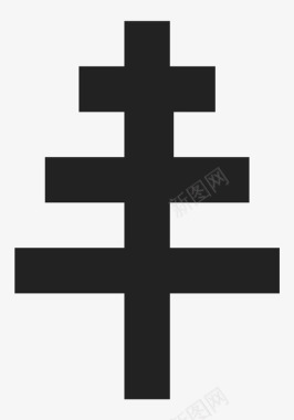 教皇十字架图案对象图标图标