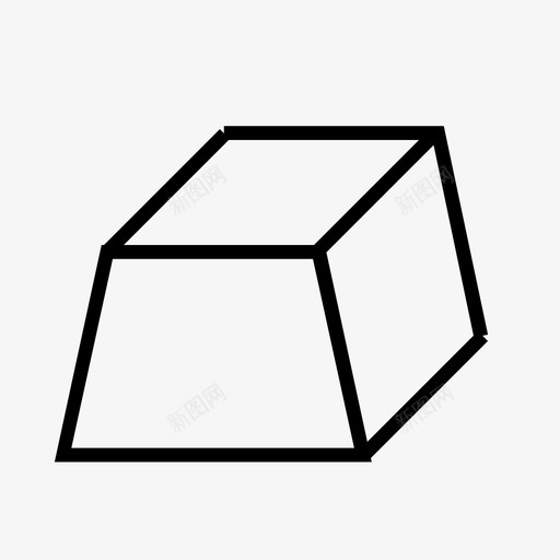 梯形形状棱锥图标svg_新图网 https://ixintu.com 几何体 多边形 对象 形状 梯形 棱柱 棱锥 铸块