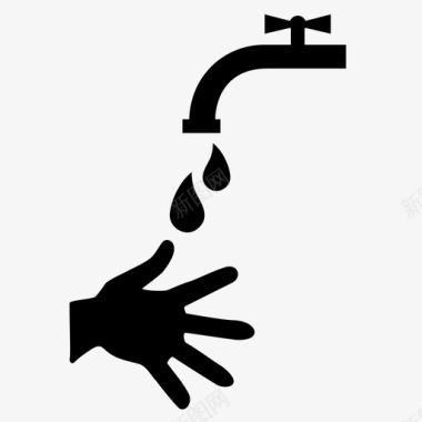 洗手水龙头卫生图标图标