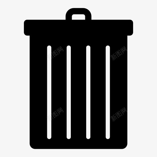 垃圾桶废纸篓清除图标svg_新图网 https://ixintu.com 删除 垃圾桶 废纸篓 清除