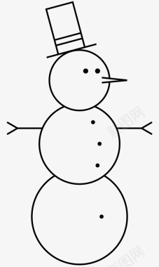 雪人圣诞节霜冻图标图标