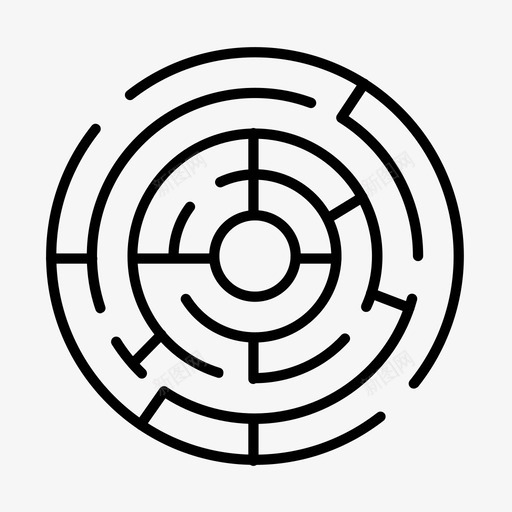 迷宫圆圈迷路图标svg_新图网 https://ixintu.com 圆圈 扭曲 拼图 网络 迷宫 迷路