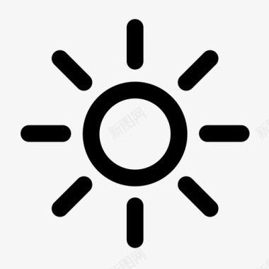 太阳天气状况温暖的天气图标图标