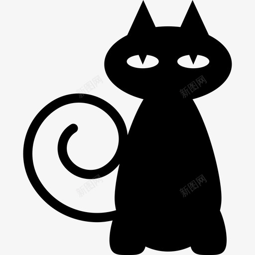 黑猫动物随机图标svg_新图网 https://ixintu.com 动物 随机图标 黑猫