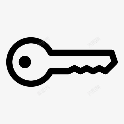 钥匙转筒钥匙安全图标svg_新图网 https://ixintu.com 保护 安全 密码 简单的卷曲图标 转筒钥匙 钥匙