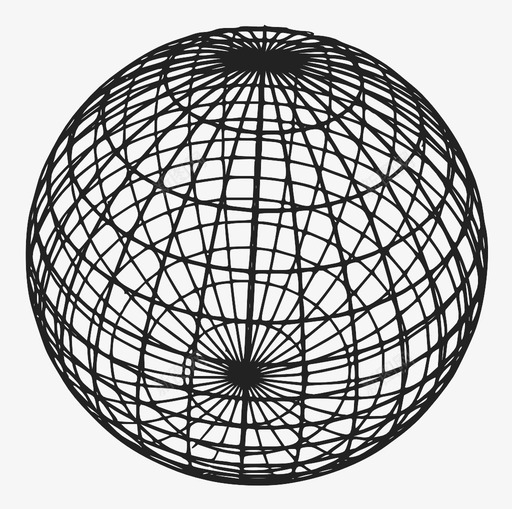 球体线框3d对象图标svg_新图网 https://ixintu.com 3d 三维 对象 形状 球体线框 线框球体