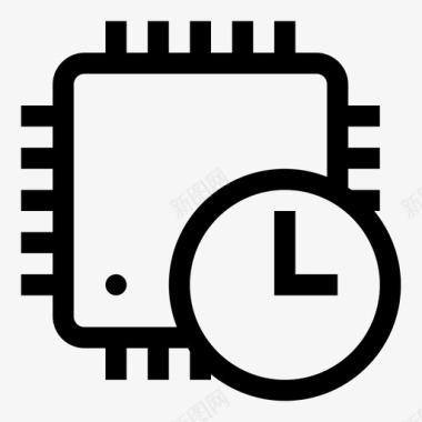 实时时钟系统时间rtc图标图标